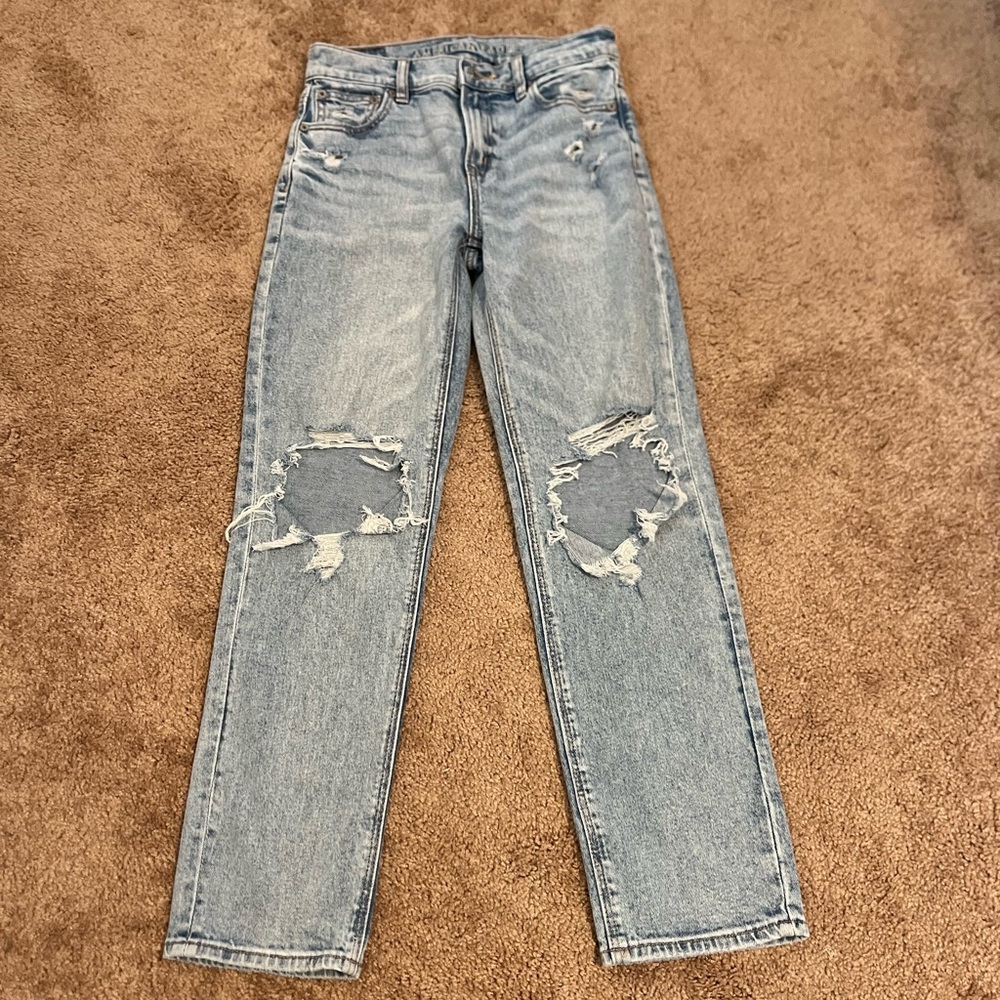 American Eagle Super High-rise ankle straight jeans